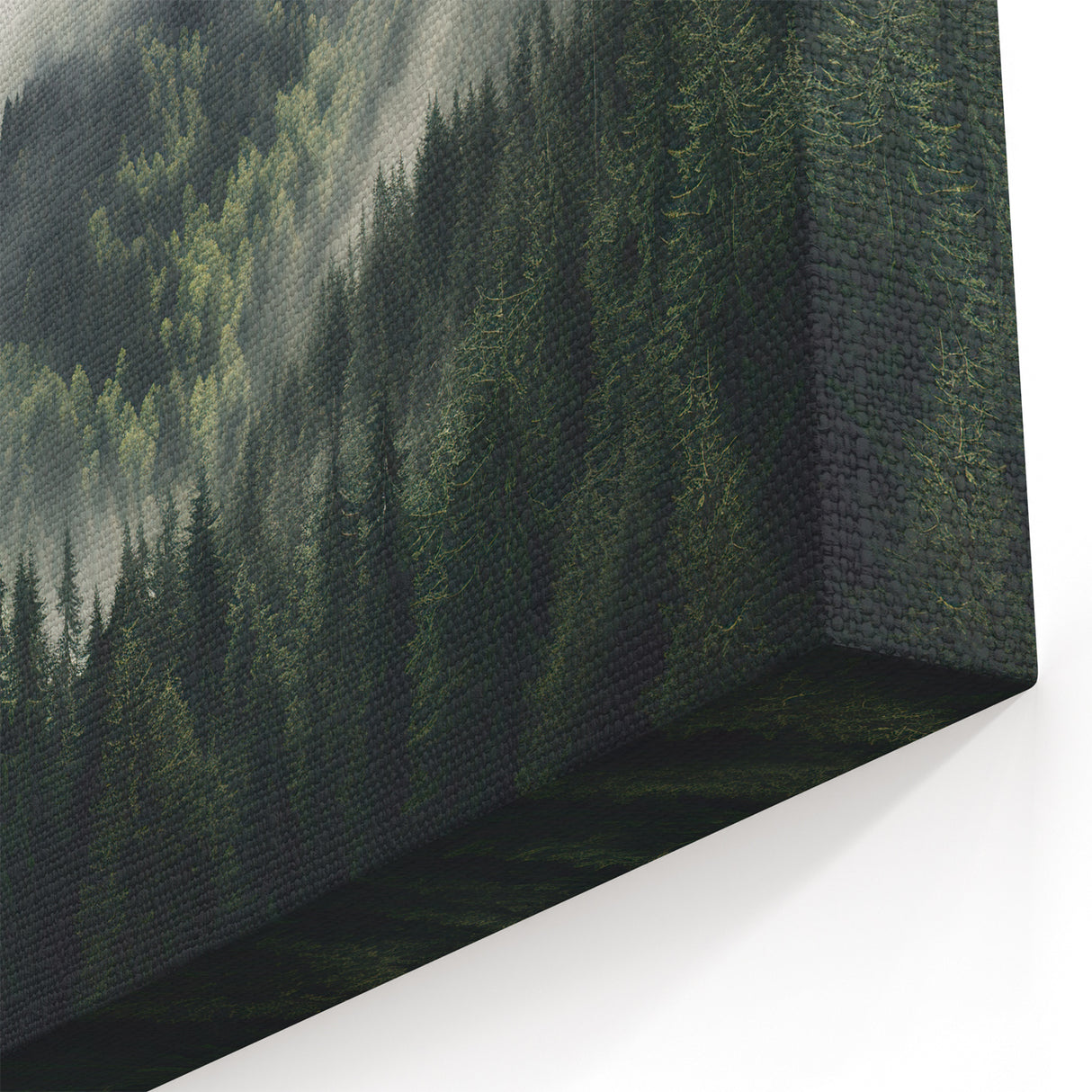 Misty Forest Landscape Wall Art - Nature Canvas - Tranquil Greenery