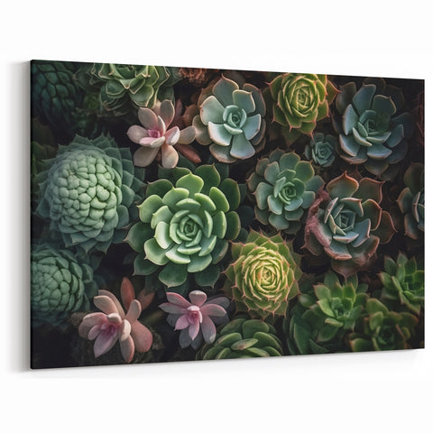 Lush Succulent Wall Art - Vibrant Green Botanical Decor for Home