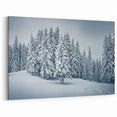 Winter Wonderland Forest Wall Art - Snow-Covered Trees Canvas - Nature Decor