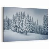 Winter Wonderland Forest Wall Art - Snow-Covered Trees Canvas - Nature Decor