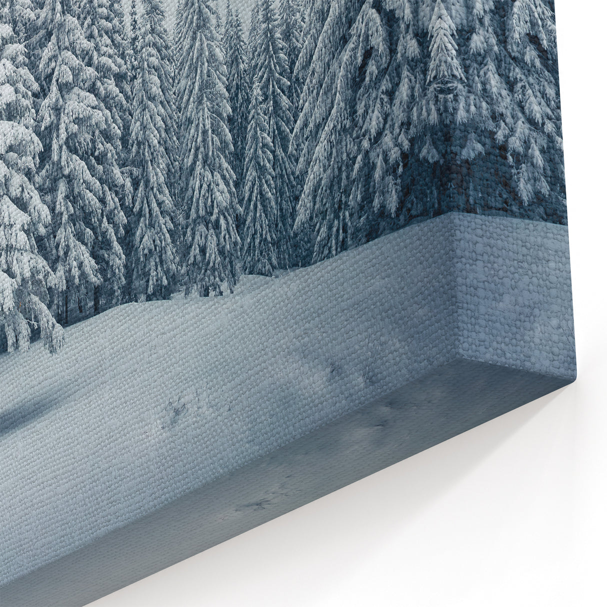 Winter Wonderland Forest Wall Art - Snow-Covered Trees Canvas - Nature Decor