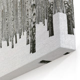 Winter Birch Forest Wall Art - Snowy Woodland Canvas - Nature Decor