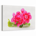 Red Geranium Flower Canvas - Botanical Geranium Wall Art - Floral Print