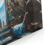 Indonesian Temple Gate Artwork - Exotic Culture Canvas Print for Decor