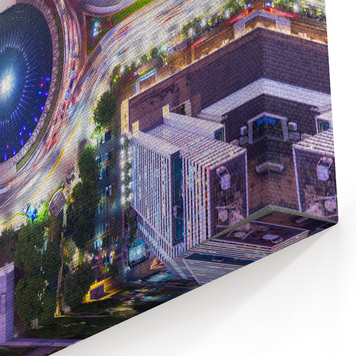 Jakarta Cityscape Poster - Vibrant Night Aerial View Wall Art Print