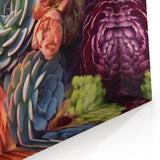 Colorful Succulents and Roses Wall Art - Vibrant Botanical Decor