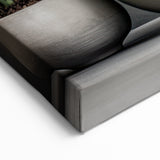 Minimalist Succulent Wall Art - Modern Gray and Green Botanical Decor