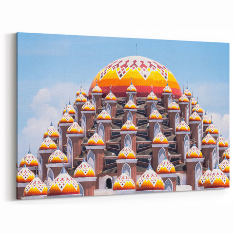 Indonesian Mosque Dome Art - Vibrant Islamic Architecture Wall Print