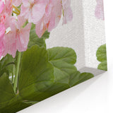 Botanical Geranium Prints - Pink Geranium Flower Canvas - Elegant Wall Art