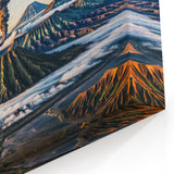 Mount Bromo Landscape Art - Majestic Indonesian Volcano Canvas Print