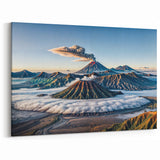 Mount Semeru Eruption Art - Indonesian Volcanic Landscape Wall Print