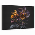 Luxurious Dark Orchid Wall Art - Botanical Orchid Canvas Print Decor