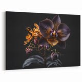 Luxurious Dark Orchid Wall Art - Botanical Orchid Canvas Print Decor