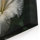 Graceful White Hibiscus Wall Art – Botanical Floral Decor for Your Space