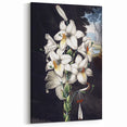 Elegant White Lily Floral Art - Botanical Canvas Print Wall Decor