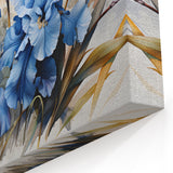 Blue Iris Flower Wall Art - Botanical Canvas Print for Home Decor