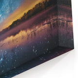 Milky Way Reflections Over Lake | Space Canvas Prints | Night Sky Art