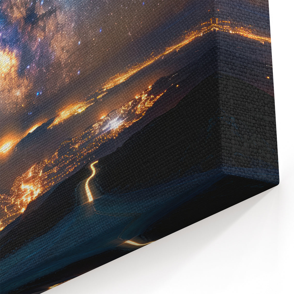 Milky Way Over City Lights | Space Canvas Prints | Night Sky Wall Art