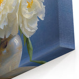 Soft Yellow Peony Wall Art - Elegant Peony Flower Canvas for Home Decor