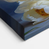 Soft Yellow Peony Wall Art - Elegant Peony Flower Canvas for Home Decor