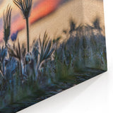 Sunset Wildflowers in Manitoba - Serene Nature Landscape Wall Art