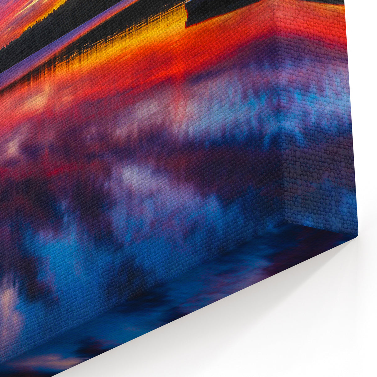 Manitoba Lake Sunset Reflection - Vibrant Sky and Water Wall Art Print