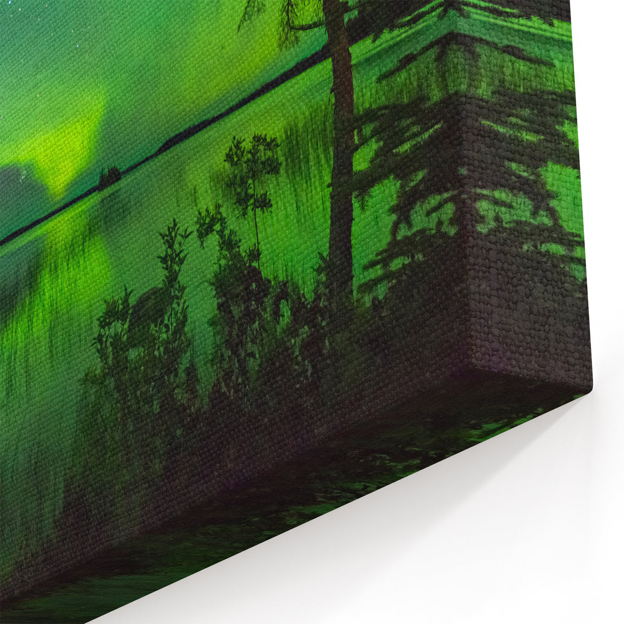 Northern Lights Over Lake - Peaceful Manitoba Aurora Borealis Wall Art