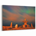Manitoba Northern Lights and Inukshuk - Stunning Night Sky Wall Art