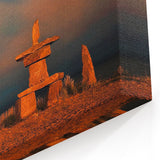 Manitoba Northern Lights and Inukshuk - Stunning Night Sky Wall Art
