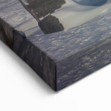 Manitoba Winter Inukshuk - Aurora Borealis Over Snowy Landscape Wall Art