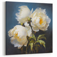 Classic White Peony Wall Art - Timeless Peony Flower Canvas for Home Decor