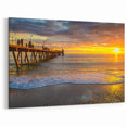 Adelaide Wall Art - Vibrant Sunset Over Pier in South Australia Canvas Prints