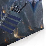 Stunning Satellite in Orbit - Cosmic Wall Decor Space-Themed Canvas Art