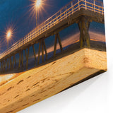 Adelaide Canvas Prints - Nighttime Pier Scene in South Australia Wall Art