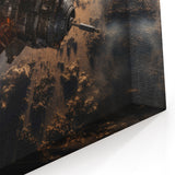 Satellite at Sunrise - Cosmic Wall Decor Space-Themed Canvas Art