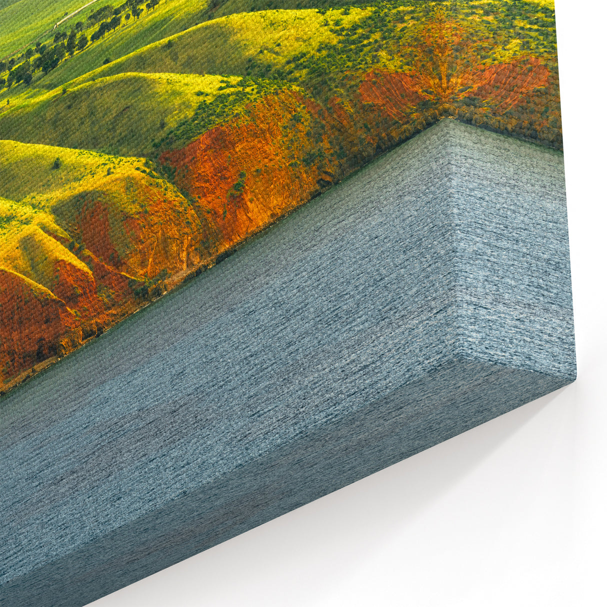 Adelaide Landscape Paintings - Rolling Hills and Ocean Cliff Wall Art