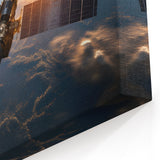 Satellite Over Earth at Sunrise - Stunning Cosmic Space Wall Art