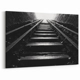 Adelaide Canvas Prints - Black and White Railway Tunnel Art for Home Decor
