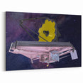 Satellite with Golden Reflector - Cosmic Space Wall Art for Home Decor