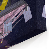 Satellite with Golden Reflector - Cosmic Space Wall Art for Home Decor