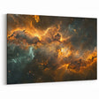 Golden Nebula Explosion Art - Space-Themed Cosmic Wall Decor Print