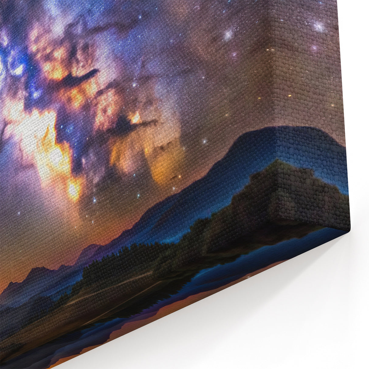 Milky Way Galaxy Sunset Art - Cosmic Starry Sky Wall Decor for Homes