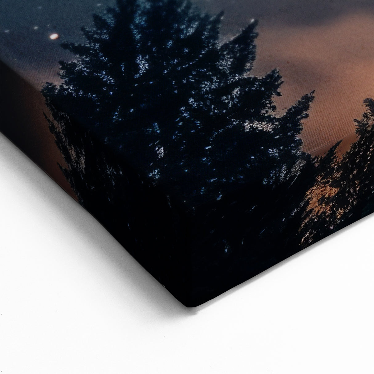 Starry Night Sky Over Forest Art - Cosmic Wall Decor for Nature Lovers