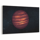 Fiery Red Gas Planet Art - Cosmic Space-Themed Wall Decor for Homes
