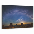 Milky Way Over Desert Monuments Art - Cosmic Night Sky Wall Decor