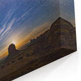 Milky Way Over Desert Monuments Art - Cosmic Night Sky Wall Decor