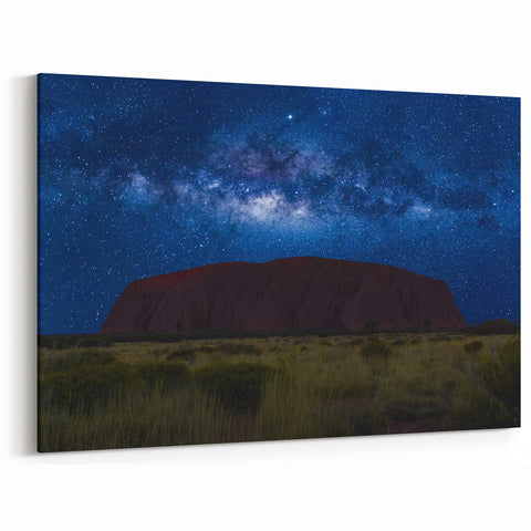 Ayers Rock Photography - Uluru Night Sky Landscape Canvas Art