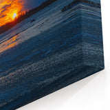 Winter Sunset Over Frozen Manitoba - Scenic Icy Landscape Wall Art Print