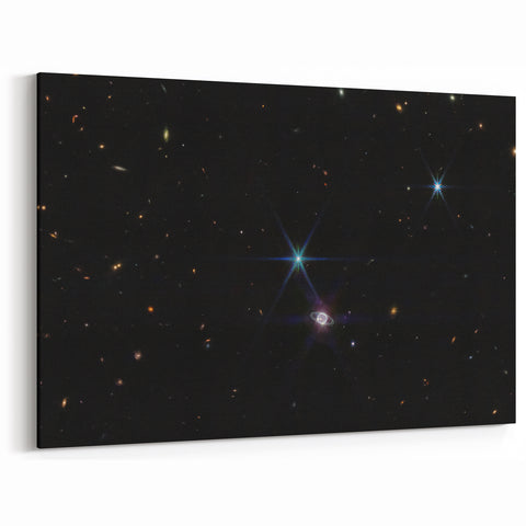 Stellar Rings and Starry Cosmos Art - Cosmic Wall Decor for Space Lovers