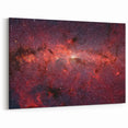 Red Galactic Nebula Wall Art - Cosmic Starry Sky Decor for Home
